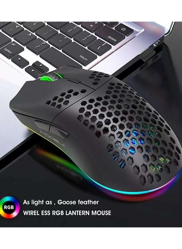 Wireless Gaming Mouse 2.4GHz Wireless Mouse RGB LED Light Mouse Cellular Laptop Mouse - Image 2