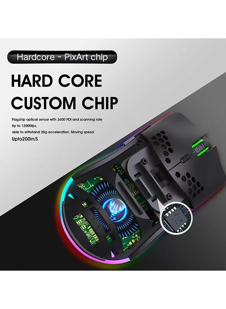 Wireless Gaming Mouse 2.4GHz Wireless Mouse RGB LED Light Mouse Cellular Laptop Mouse - Image 5