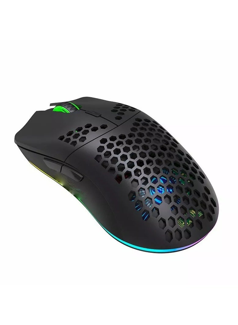 Wireless Gaming Mouse 2.4GHz Wireless Mouse RGB LED Light Mouse Cellular Laptop Mouse - Image 1
