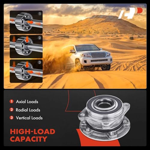 A-Premium مجموعة محامل العجلات والمحور A-Premium متوافقة مع جيب شيروكي 2014-2023 و كرايسلر 200 2015-2017، بدون نظام ABS - Image 4