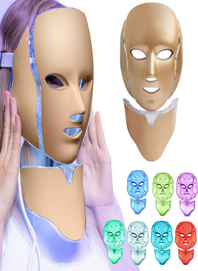 Foleto LED Face Mask Light Therapy Sheet | 7 Color Skin Rejuvenation Therapy LED Photon Mask Light Facial Skin Care, Anti Aging Skin Tightening, Wrinkles Toning Mask, White, Pack of 1 - Image 1