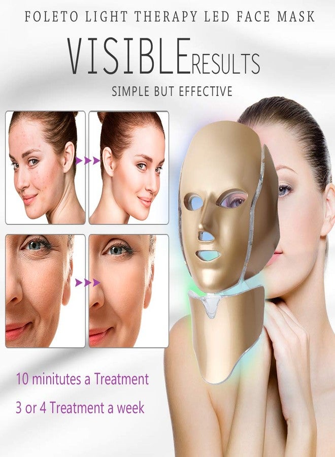 Foleto LED Face Mask Light Therapy Sheet | 7 Color Skin Rejuvenation Therapy LED Photon Mask Light Facial Skin Care, Anti Aging Skin Tightening, Wrinkles Toning Mask, White, Pack of 1 - Image 4