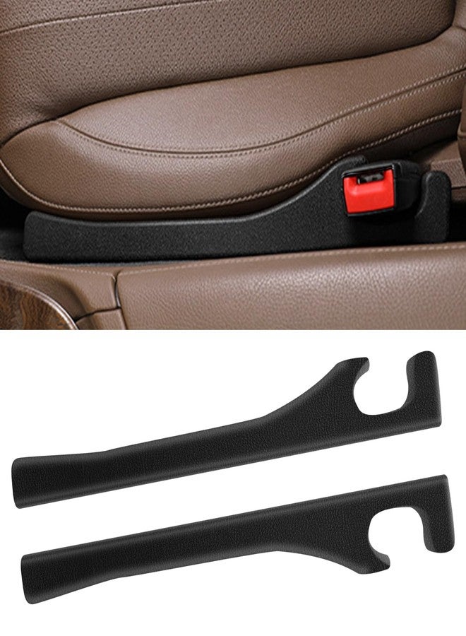 Bcautay 2 Pack Car Seat Gap Filler Car Seat Gap Interior Universal Fit PU Leather Car Seat Gap Plug for Filling Gaps Between Seats and Consoles Stop Things from Dropping (Black) - Image 1