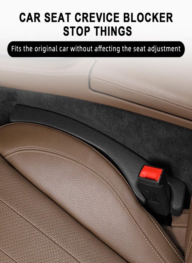 Bcautay 2 Pack Car Seat Gap Filler Car Seat Gap Interior Universal Fit PU Leather Car Seat Gap Plug for Filling Gaps Between Seats and Consoles Stop Things from Dropping (Black) - Image 5