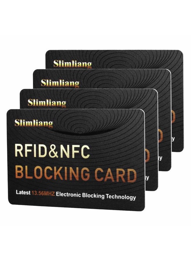 Slimliang 4 Pack RFID Blocking Card, Smart Slim Design Perfectly fits in Wallet/Purse - Image 1