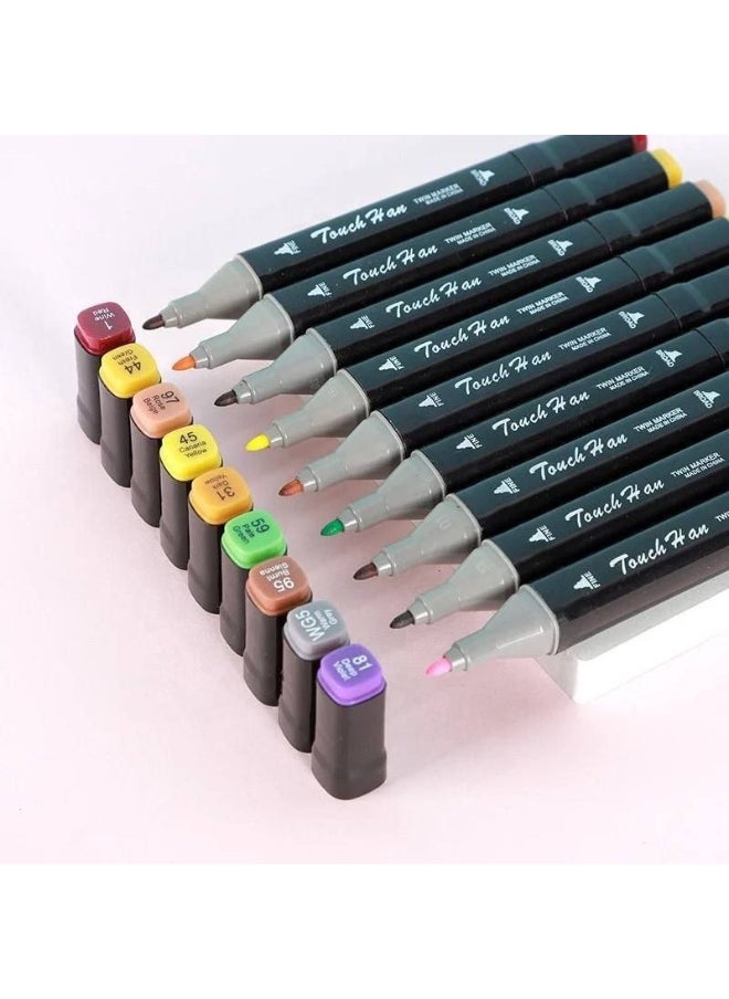 Touch - 262 Colors Art Marker Pen Set, Dual Tip Marker Pen with Carrying Bag, Art Supplies for Students, Adults, Artists Drawing, Coloring, Sketching Design - Image 1