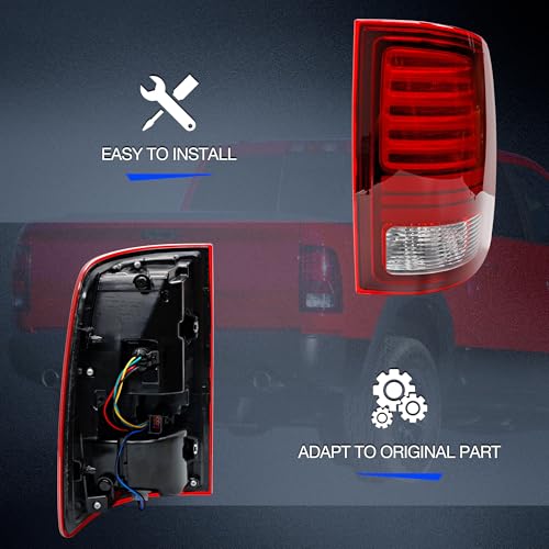 Misakomo LED Tail Lights for Dodge Ram 1500 2013-2018 and Ram 2500/3500 2014-2018 - Rear Taillight Assembly Replaces for 68093080AB, 68093080AC, and CH2801202 - Tail Lamp for Passenger Right Side RH - Image 4