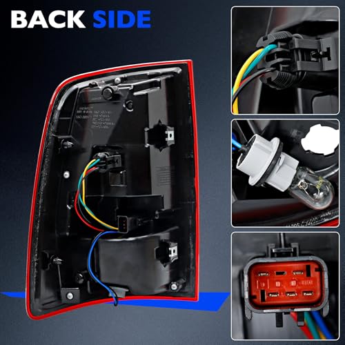 Misakomo LED Tail Lights for Dodge Ram 1500 2013-2018 and Ram 2500/3500 2014-2018 - Rear Taillight Assembly Replaces for 68093080AB, 68093080AC, and CH2801202 - Tail Lamp for Passenger Right Side RH - Image 5