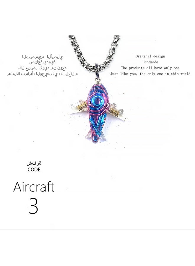 Original design handmade Airplane pendant, uniquely personalized, gift, keychain, rearview mirror accessory, fashionable, one-of-a-kind, creative, versatile - Image 2