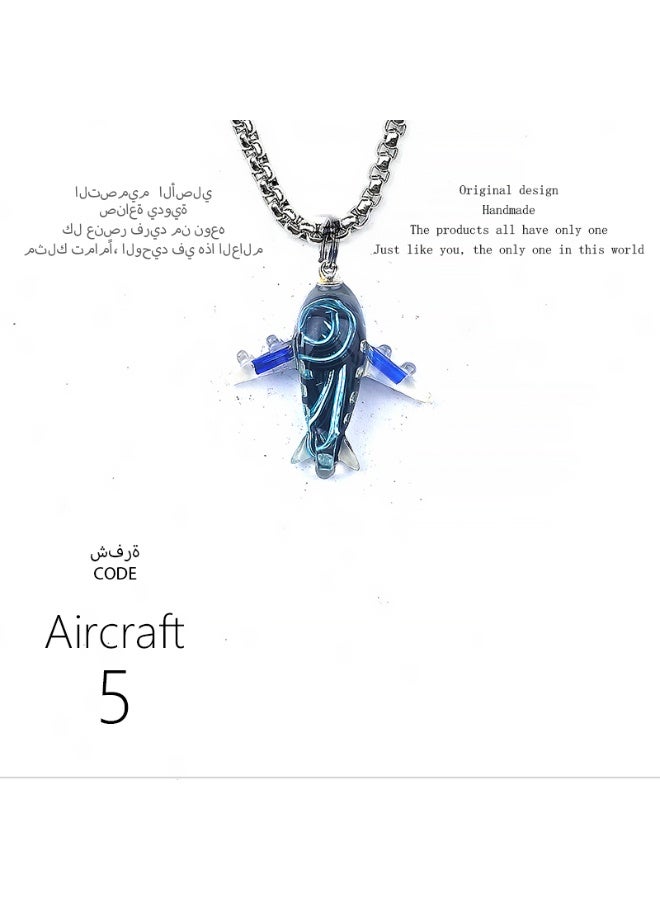 Original design handmade Airplane pendant, uniquely personalized, gift, keychain, rearview mirror accessory, fashionable, one-of-a-kind, creative, versatile - Image 4