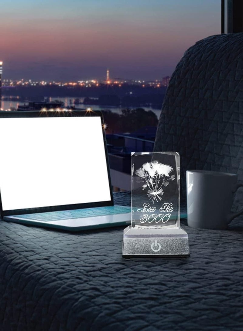 RARELY زهرة اصطناعية ملونة هدية LED ضوء إلى الأبد هدايا عيد ميلاد للنساء من الجدة والزوجة والأخت - Image 4