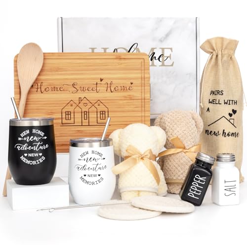 YLOVAN House Warming Gifts New Home 11 Piece Set Unique Housewarming Baskets for Couples Clients Women Men Closing Gift for Home Buyers Realtors Welcome First Apartment Essentials Ideas