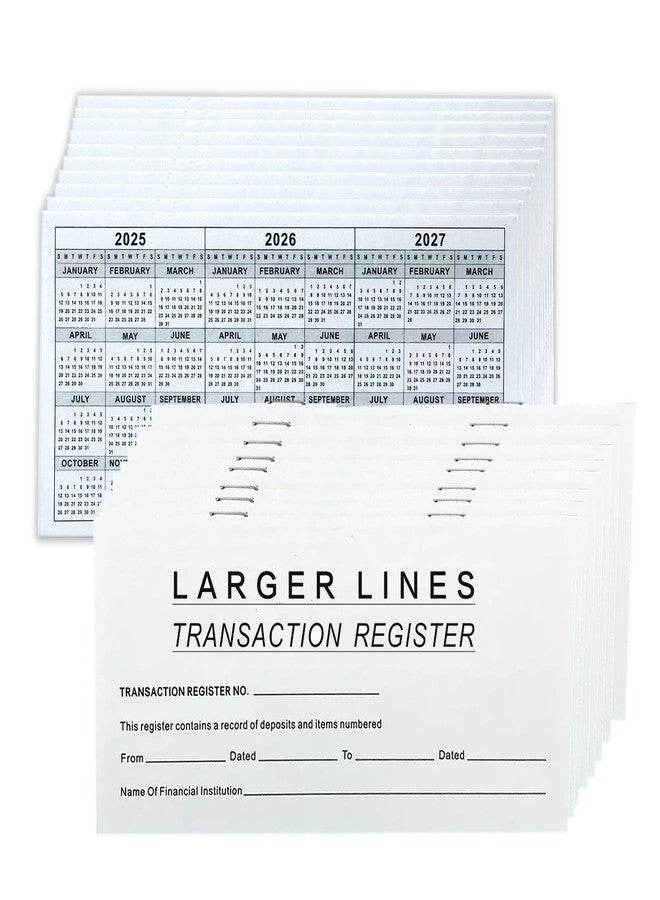 Dayvorax 12 Pack Checkbook Register, Check Registers for Personal Checkbook, 6" × 3", Blank Ledger Transaction Registers for Personal or Business Bank, Saving Account, Deposit and Credit Card, Thick Paper - Image 1