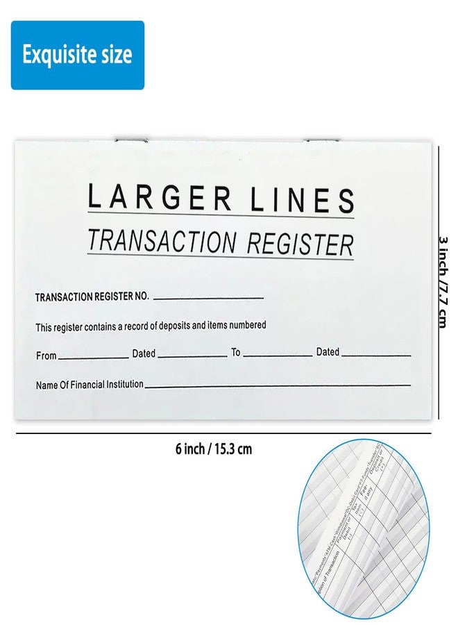 Dayvorax 12 Pack Checkbook Register, Check Registers for Personal Checkbook, 6" × 3", Blank Ledger Transaction Registers for Personal or Business Bank, Saving Account, Deposit and Credit Card, Thick Paper - Image 3