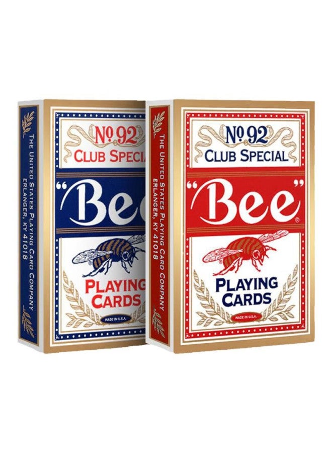 Bee Playing Cards For Entertainment Compeions Bulk Pack Wide Version Card Game, 144 Decks (72 Red, 72 Blue) - Image 5