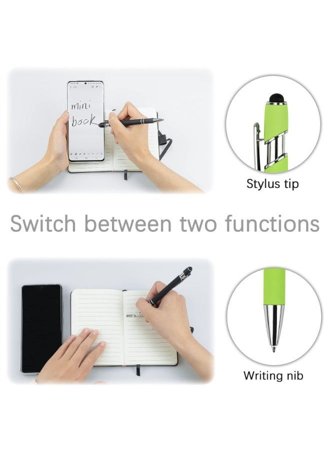 Pocket Notebook Set, 2 Pack Small Notebooks with Pens, A5 Size Journal Hardcover Notebooks, 213mm*145mm Mini Notepads 100Gsm Thick Paper for Office, School (100 Pages Each, Black) - Image 3