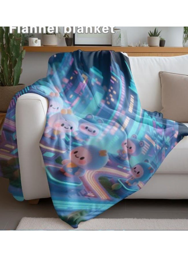 عام بطانية رقيقة من الفانيلا (حرارة ومريحة، ومناسبة للنوم واستخدام اللعبة والغبار والرمل) 150 سم * 200 سم - 708 - Image 4