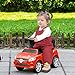 Aosom Kids Ride On Push Car FoottoFloor Walking Sliding Toy Car for Toddler with Working Horn Music Headlights and Storage Red - Image 4