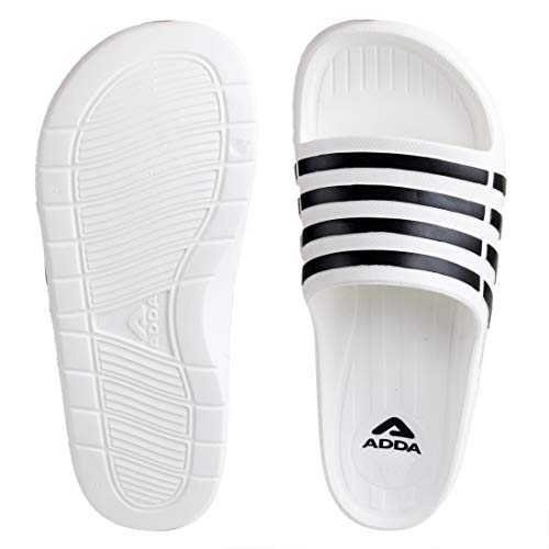 ADDA I-RUN || Durable & Comfortable || EVA Sole || Lightweight || Fashionable || Super Soft || Color : WHITE || Size : UK-7 || Outdoor Slipper || Sliders for Men - Image 5