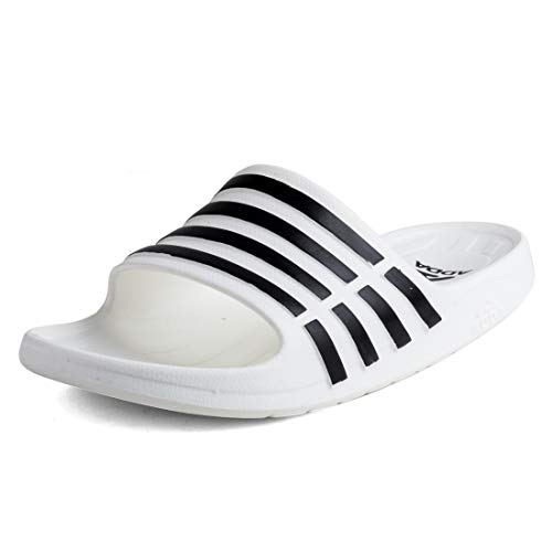 ADDA I-RUN || Durable & Comfortable || EVA Sole || Lightweight || Fashionable || Super Soft || Color : WHITE || Size : UK-7 || Outdoor Slipper || Sliders for Men - Image 1