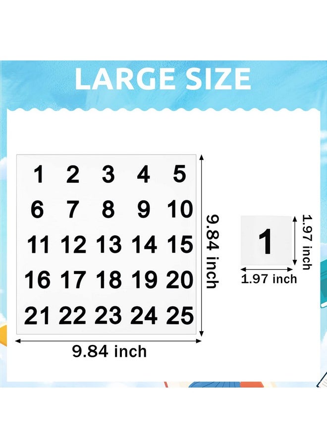 Nezyo - 1 To 200 Vinyl Consecutive Number Stickers 2Inch Square Self Adhesive Labels Waterproof White Numbered Decals Inventory Number Labels For Storage Organizing Boxes Bins Toolbox Lockers Indoor Outdoor - Image 1