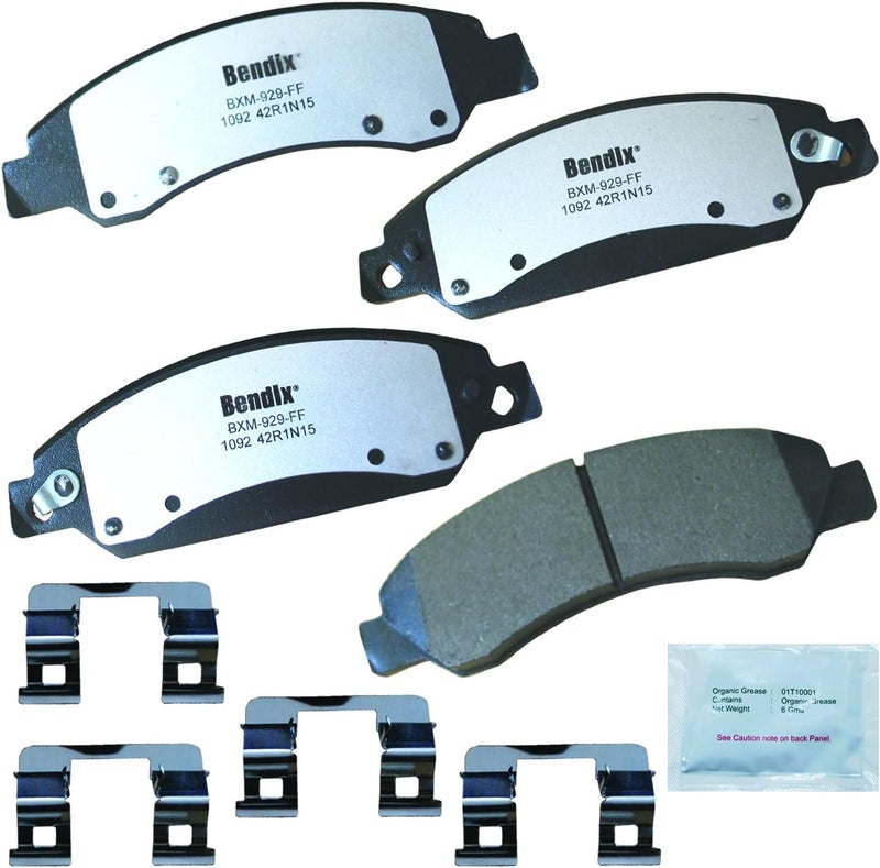 Bendix Fleet Metlok MKD1092FM Semi-Metallic Front Brake Pads for Select Models Cadillac Escalade,Escalade ESV,EXT,Chevrolet Avalanche,Silverado 1500,1500 Classic,Suburban Tahoe,GMC Sierra Yukon - Image 1
