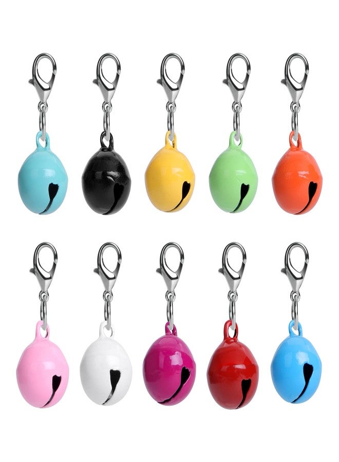 Amabro Pet Bells for Collar, 10 PCS Round Bells with Loud Crisp Sound, Multicolor Cat Dog Collar Charm Pendant Accessories for Christmas Decoration - Image 1