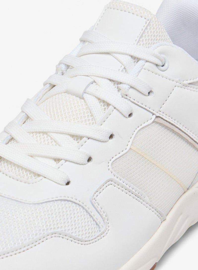 LBL by Shoexpress Men Panelled Sneakers with Lace-Up Closure - Image 4