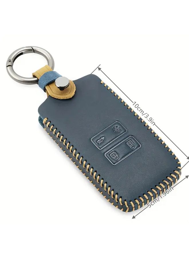 Premium Brown PU Leather Key Cover Holder For Renault Captur Clio Megane Arkana Kadjar Zoe Espace 5 Smart Keys Durable Stitched Design With Protective Scratch Resistant Car Key Protection - Image 5