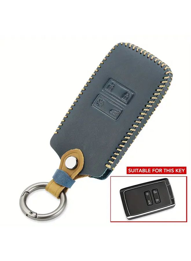 Premium Brown PU Leather Key Cover Holder For Renault Captur Clio Megane Arkana Kadjar Zoe Espace 5 Smart Keys Durable Stitched Design With Protective Scratch Resistant Car Key Protection - Image 4