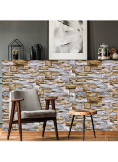 RATSAW 3D Wall Panels Peel and Stick Wallpaper 8PCS 30 x 15cm Wall Tiles Self Adhesive Waterproof Wall Sticker Brick Wallpaper Decorative Tiles Stickers for Kitchen Bathroom Wall Decor  - Image 4