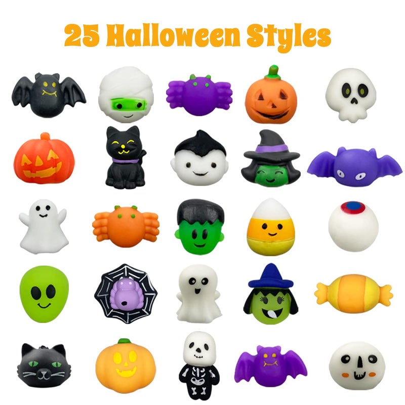 Anditoy 100 PCS Halloween Mochi Squishy Toys Squishies for Kids Girls Boys Halloween Party Favors Halloween Treat Bags Gifts - Image 3