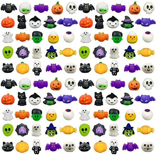 Anditoy 100 PCS Halloween Mochi Squishy Toys Squishies for Kids Girls Boys Halloween Party Favors Halloween Treat Bags Gifts - Image 1