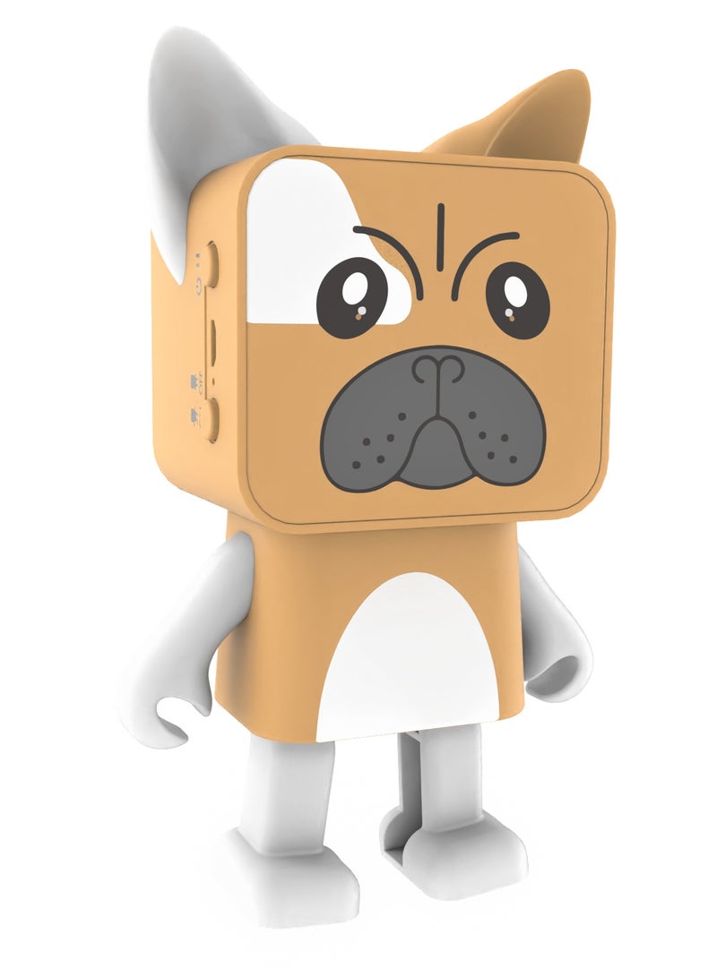 موب سماعة بلوتوث محمولة بتصميم حيوان بولدوج، صوت عالي الجودة، حجم صغير، مثالية للاستماع للموسيقى في أي مكان - Image 5