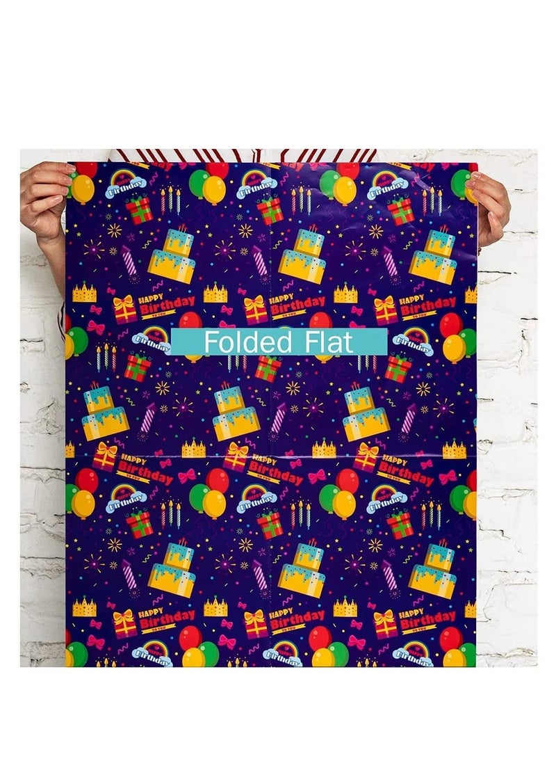 Excefore Gift Wrapping Paper Roll Included 6 Pack for Birthday, Holiday, Wedding, Graduations, Party, Kids Gift Wrapping - Image 5