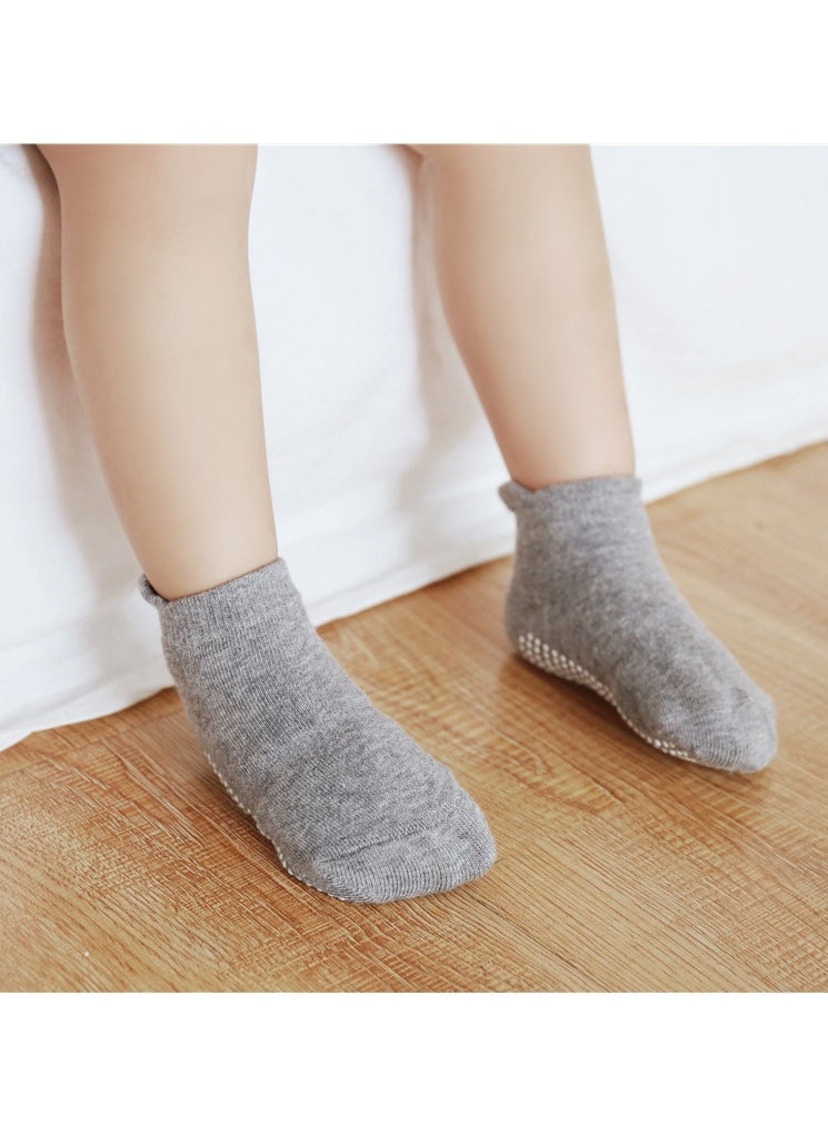 Bebiland 12 زوج من جوارب الأطفال جوارب للأطفال غير قابلة للانزلاق مع كعب غير منزلق للأطفال من 1-3 سنوات، الحجم م - Image 5