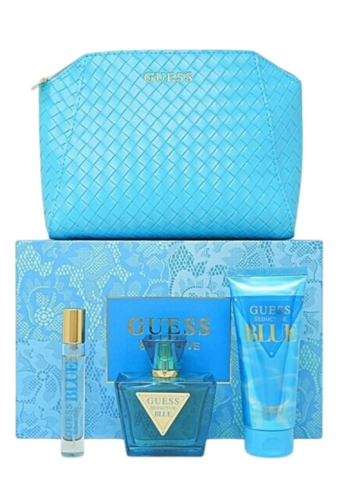 GUESS عطر سيدكتيف بلو للنساء 75 مل مجموعة (قد يختلف محتوى مجموعة الهدايا) - Image 1