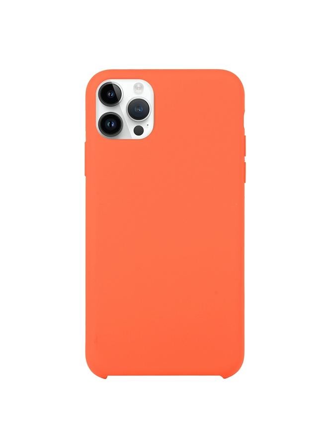 جراب سيليكون صلب لهاتف iPhone 16 Pro Max (برتقالي)