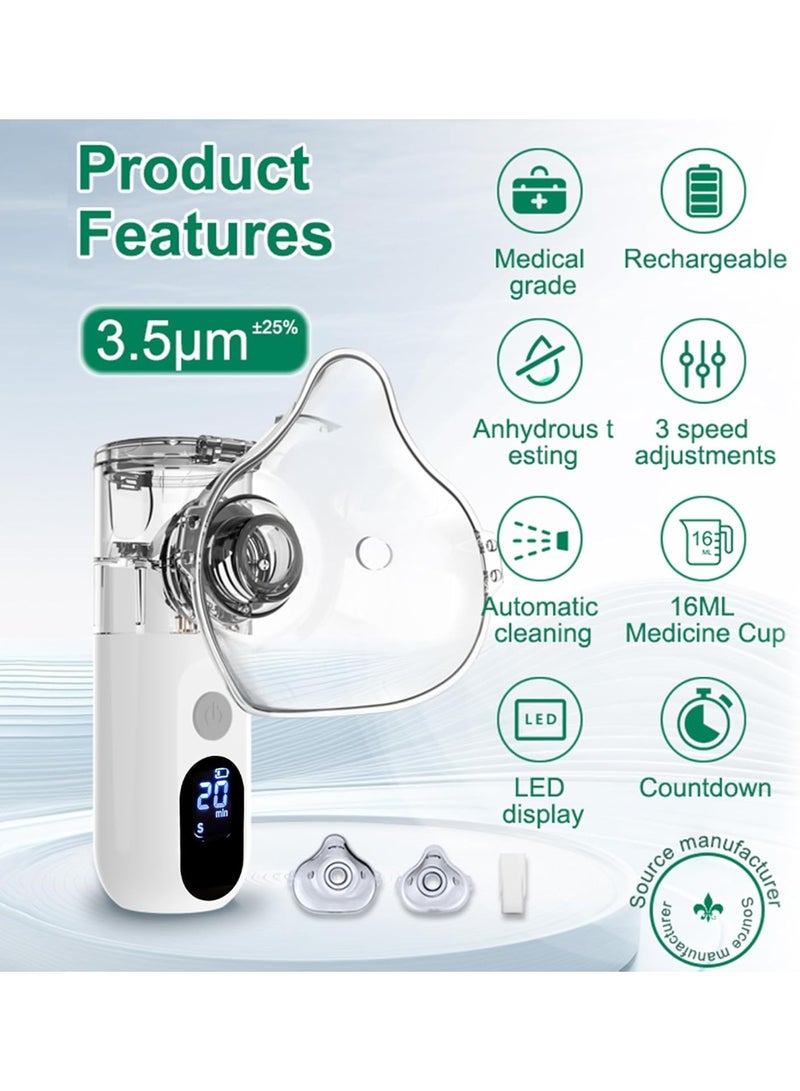 Portable Inhaler Device with LED Screen – Adjustable Mist Nebulizer for Children & Adults – Lightweight, Easy-to-Use Respiratory Support for Daily Use - Image 2