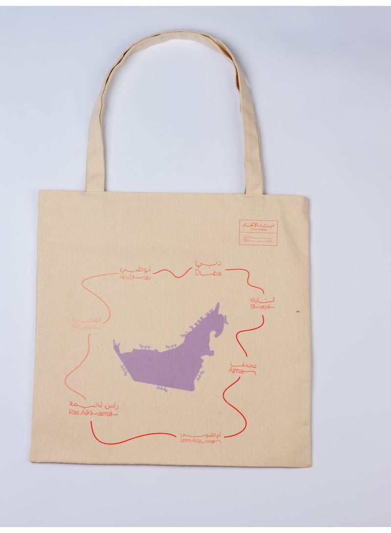 Eid Al Etihad United x Mansour UAE Map- Tote- lavender - Image 1