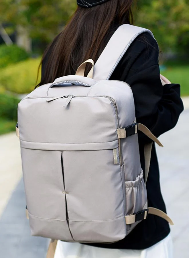 Take Two Grey Zip Closure Backpack