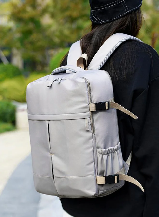 Take Two Grey Zip Closure Backpack