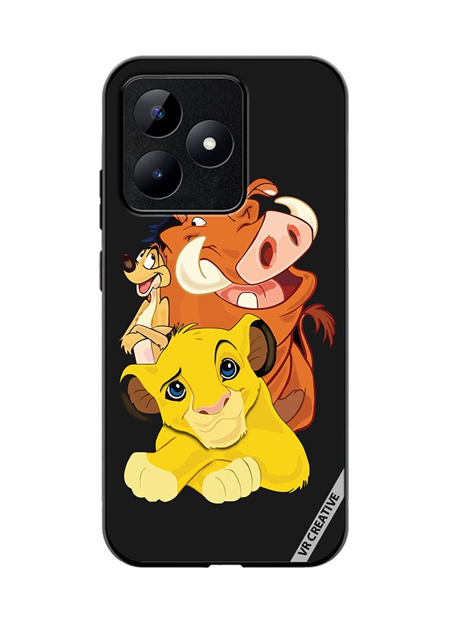 VR CREATIVE Protective Case Cover For Realme C53 Star Cutouts Lion King Group Design Multicolour - Image 1