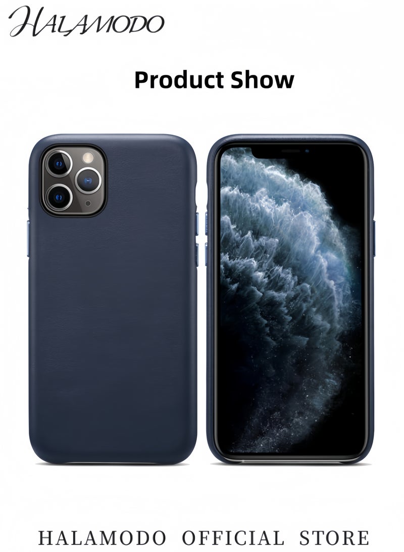 هالامودو حافظة حماية جلدية لهاتف iPhone 12 Pro، حافظة هاتف عسكرية مقاومة للسقوط ومضادة للخدش وممتصة للصدمات، غطاء هاتف رفيع - Image 2