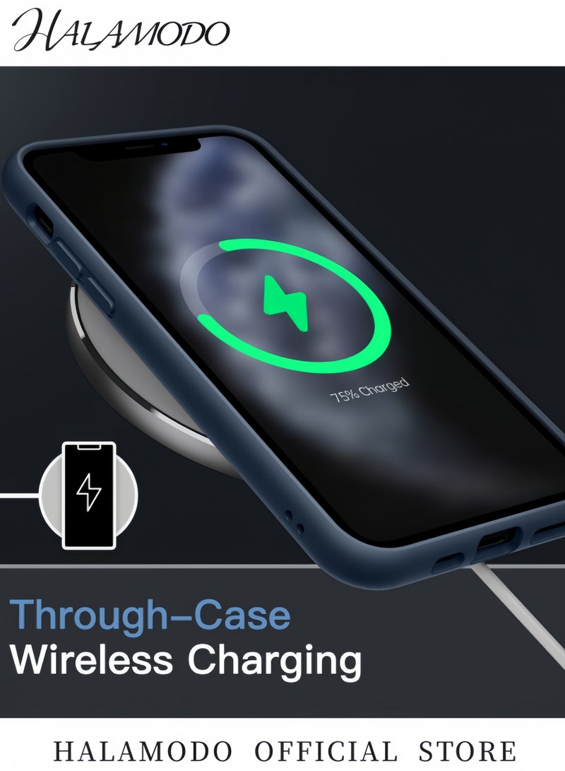 هالامودو حافظة حماية جلدية لهاتف iPhone 12 Pro، حافظة هاتف عسكرية مقاومة للسقوط ومضادة للخدش وممتصة للصدمات، غطاء هاتف رفيع - Image 5