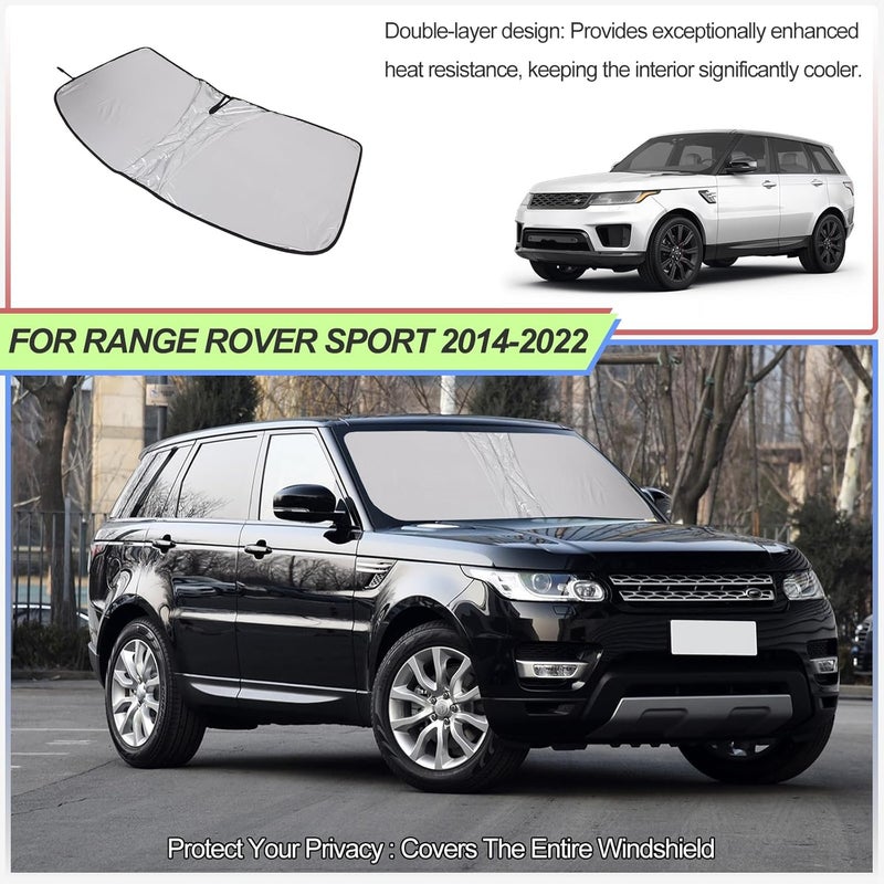 Qiosreui غطاء شمس لزجاج السيارة Qiosreui لسيارات رينج روفر سبورت 2014-2022 - Image 4