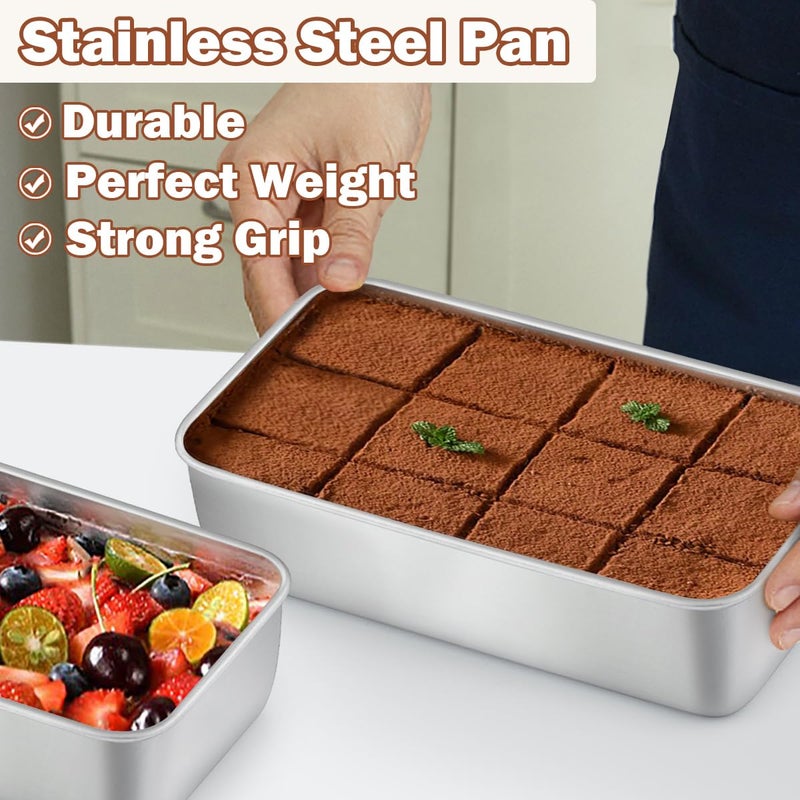 LIANYU Loaf Pans 9x5 Inch, 8 Pack Bread Pans for Baking, Stainless Steel Baking Pans, Loaf Tins for Homemade Bread Brownies and Pound Cakes, Dishwasher Safe - Image 4