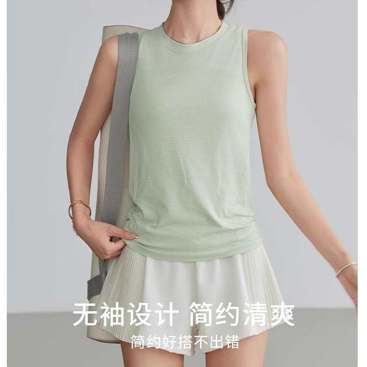 Fitness Girl Thin Quick-Drying Yoga Vest Elastic Slimming Look Running Training Outer Sleeveless Sports Top Summer - Image 2