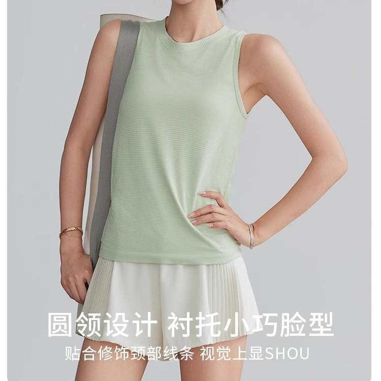 Fitness Girl Thin Quick-Drying Yoga Vest Elastic Slimming Look Running Training Outer Sleeveless Sports Top Summer - Image 3