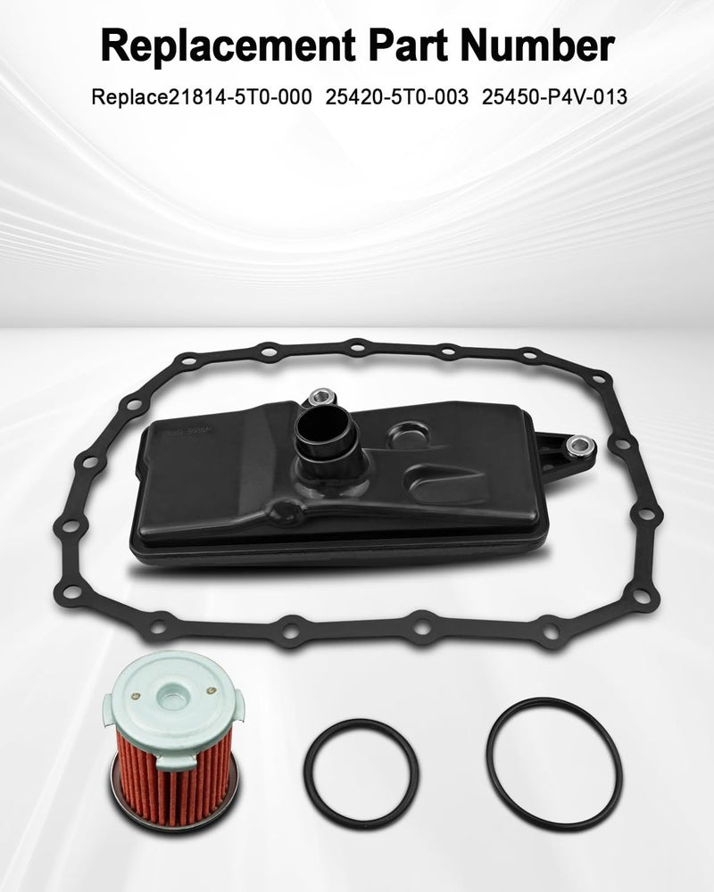 AUGREX Transmission Filter and Gasket kit & Cooler Fit for Honda Civic FIT HR-V L4 1.5L 1.8L 2.0L 2014 2015 2016 2017 2018 2019, Replace 21814-5T0-000 25420-5T0-003 25450-P4V-013, Filter & Cooler & Gasket - Image 4